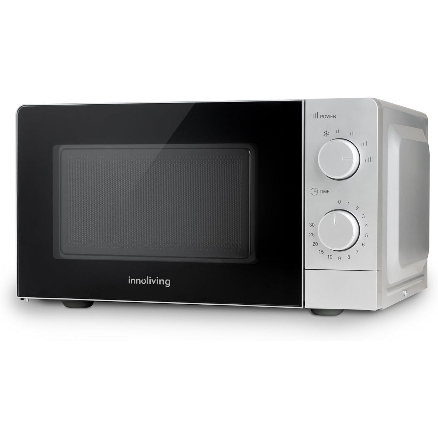 Innoliving Forno a Microonde INN-860 da 20L, 700W, Design Compatto con Funzione Scongelamento e Timer, Facile da Usare, Perfetto per Cucine di Piccole Dimensioni, Design Moderno