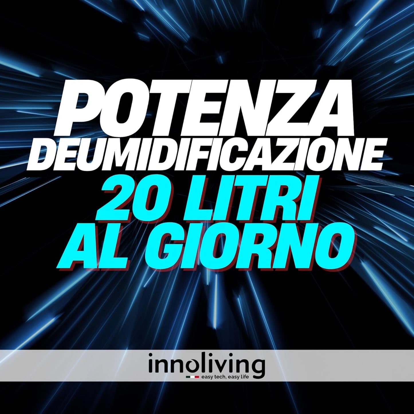 Innoliving Deumidificatore 20-40L, Modalità Asciugatura e Purificazione, Gas R290 Eco-Friendly, Timer 24h, Digitale, Capiente, Sbrina Autom 20L al Giorno Serbatoio 4.3 Litri